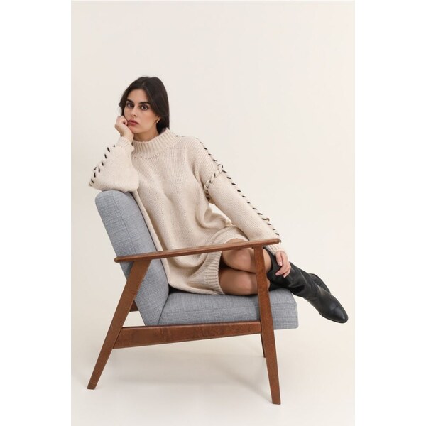 Kazaka Béžové midi šaty 48249897