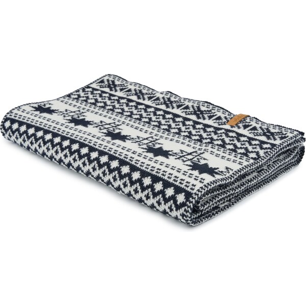 Vlnený šál s nórskym vzorom Vlnka B09 modrá veľkosti oblečenia Uni 48358006