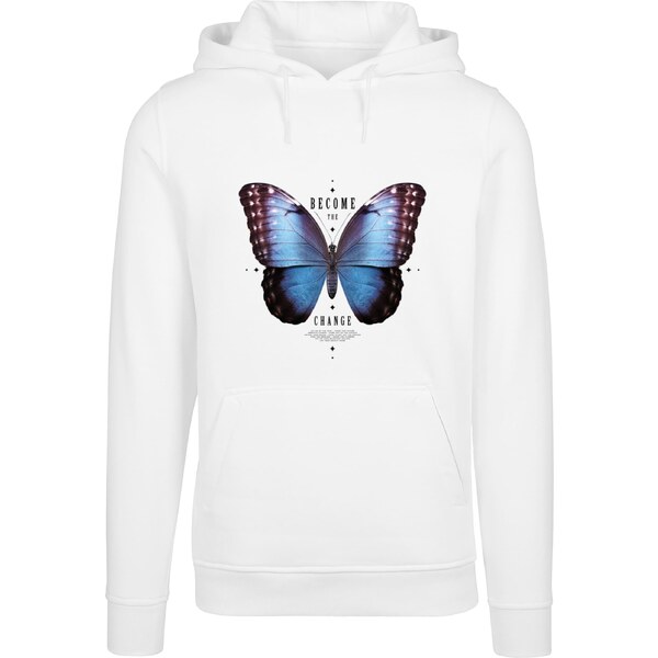 Mister Tee Mens sweatshirt Become The Change Butterfly Hoody white 56466322