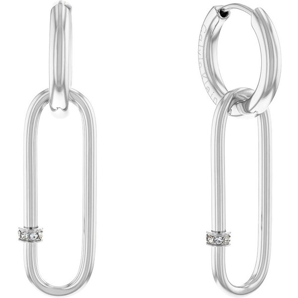 Calvin Klein Oceľové okrúhle náušnice s kryštálmi 2v1 35000181 66580900