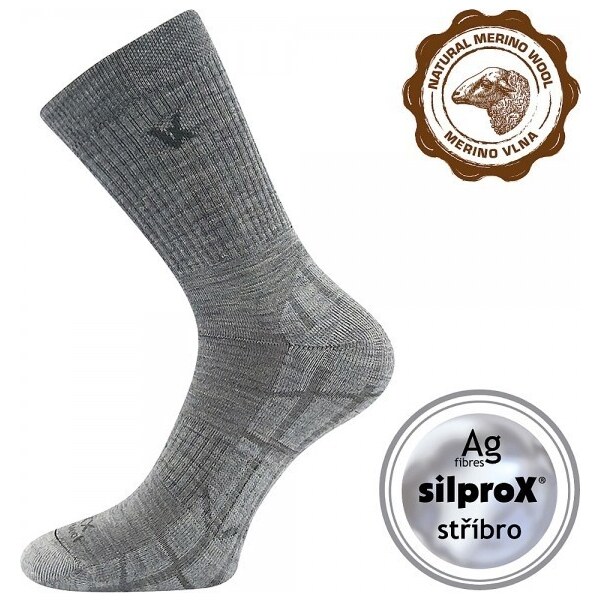 TWARIX športové merino ponožky s masážnym chodidlom VoXX Sv. sivá 35 48316035