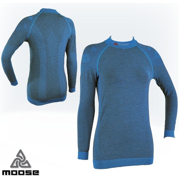 BASE MERINO TEE WOMEN teplá športová termobielizeň Moose Modrá XS / S 48327454