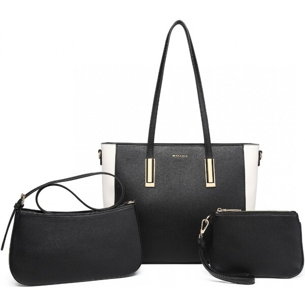 Miss LULU Kabelkový set 3 v1 LD2218 čiernobiely 48350381