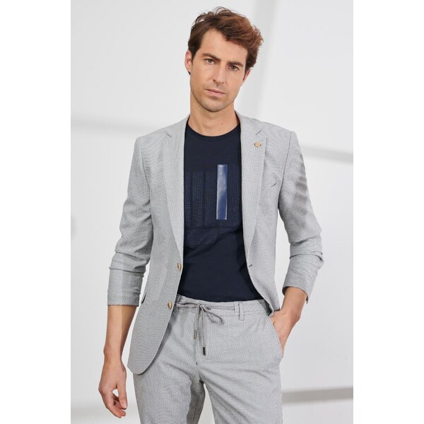 Pánsky sivý oblek Altınyıldız Classics Slim Fit 50605209