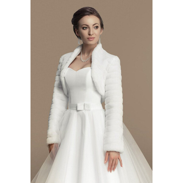 Glara Svadobné kožuškové bolerko 59319315