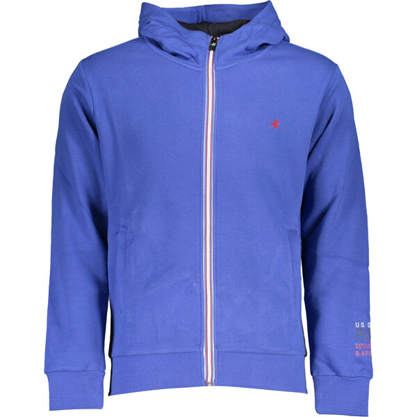U.S. GRAND POLO Pánska modrá mikina na zips 64706313
