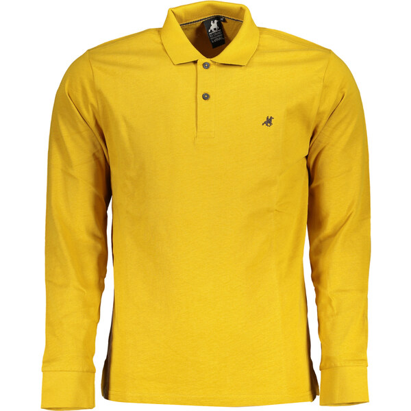 U.S. GRAND POLO Pánske žlté polokošeľa s dlhým rukávom 64709574