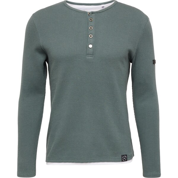 Key Largo Tričko SANDRO tmavozelená / biela 52701311