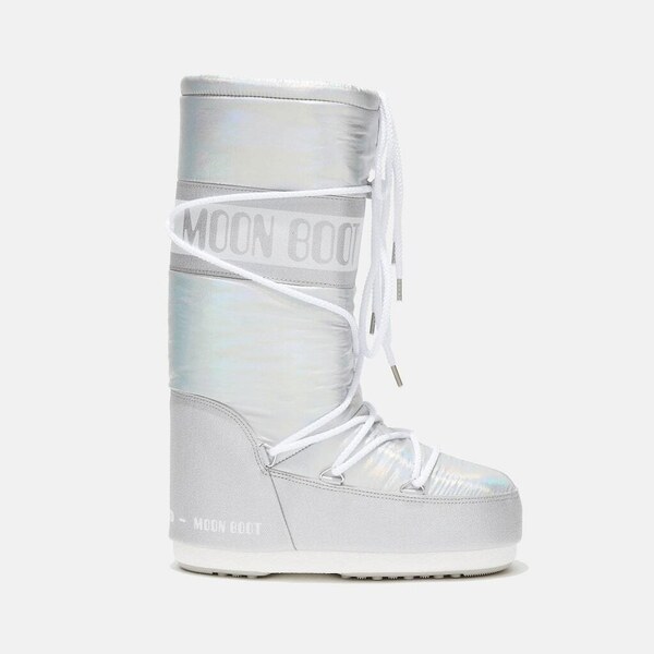 Dámske strieborné snehule Moon Boot Icon Met 65262245