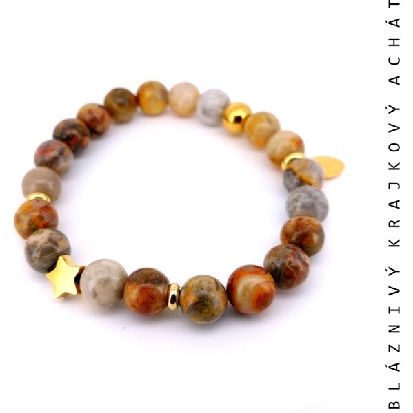 Taboo náramok Symbol s hviezdou, achát tbs807 48382533