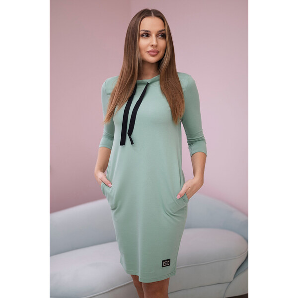 Fashionweek Mikinové šaty z bavlneného materiálu s vreckami K9438 48752368