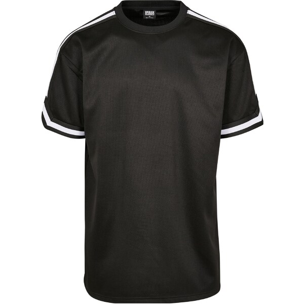 Urban Classics Oversized Stripes Mesh Tee Black 50517394