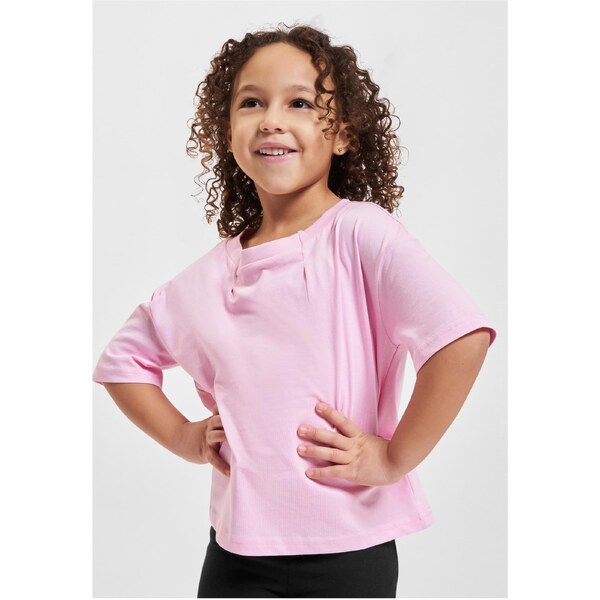 Urban Classics Girls Organic Oversized Pleated T-Shirt Girls Pink 50646533