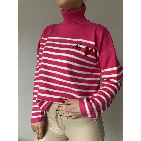 modnenakupy.sk Dámsky pruhovaný rolák LOVELY 48440806