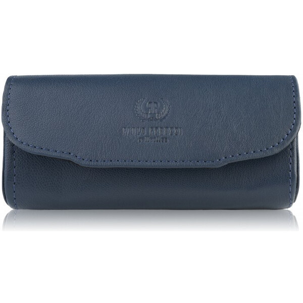 PAOLO PERUZZI Kožené puzdro na okuliare T-83-DB | tmavomodrá T-83-DB 48491757