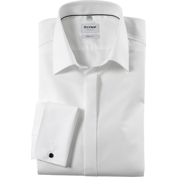 Pánska smotanová košeľa s manžetou OLYMP body fit 47634955
