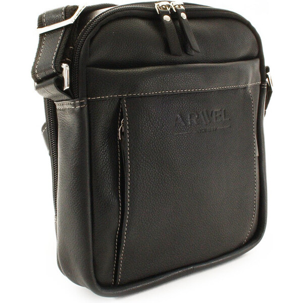 Arwel Pánsky kožený zipsový crossbag | čierna 215-8913-60 PDM 66101601