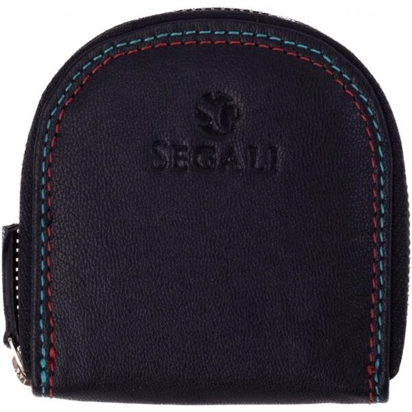 SEGALI Kožený mincovník 2363 čierny 48533916