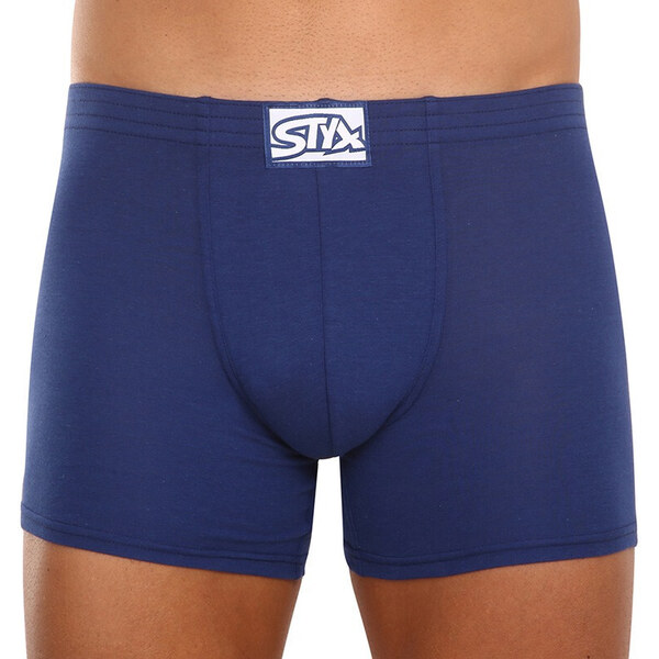 3PACK pánske boxerky Styx long klasická guma tmavo modré (3F0968) 50268937