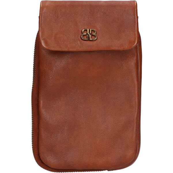 Dámska kožená kabelka na telefón a doklady Bellicci Dorett - koňak 49199275