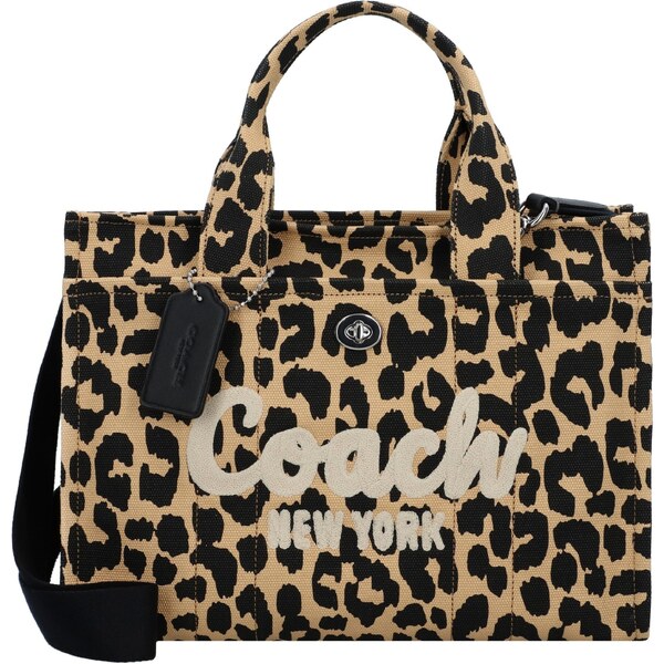 COACH Kabelka CARGO TOTE BAG WITH LEOPARD PRINT farba ťavej srsti / 61067654