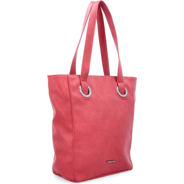 Kabelka zo syntetickej kože cez rameno Tangerin červená 8000 CV 64020023