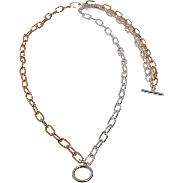 Urban Classics Two-tone layered necklace - gold and silver colors 66077317