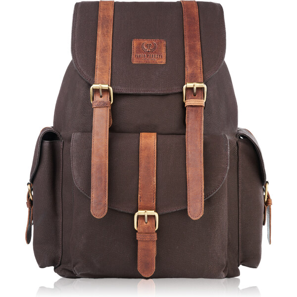 PAOLO PERUZZI Pánsky batoh SI-05-BR | hnedá SI-05-BR 48640440