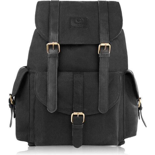 PAOLO PERUZZI Pánsky batoh SI-05-BL | čierna SI-05-BL 48640441