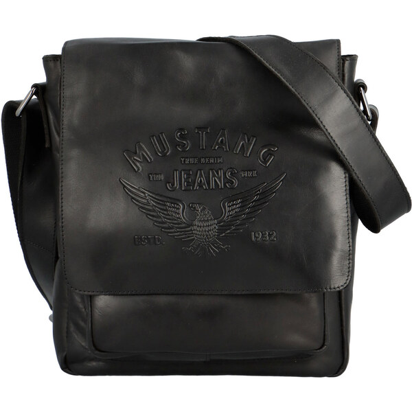 Kožená pánska taška čierna - Mustang Valetia čierna 56864787