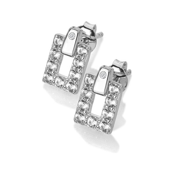 Hot Diamonds Strieborné náušnice s diamantmi a topazmi Echo DE717 66592525