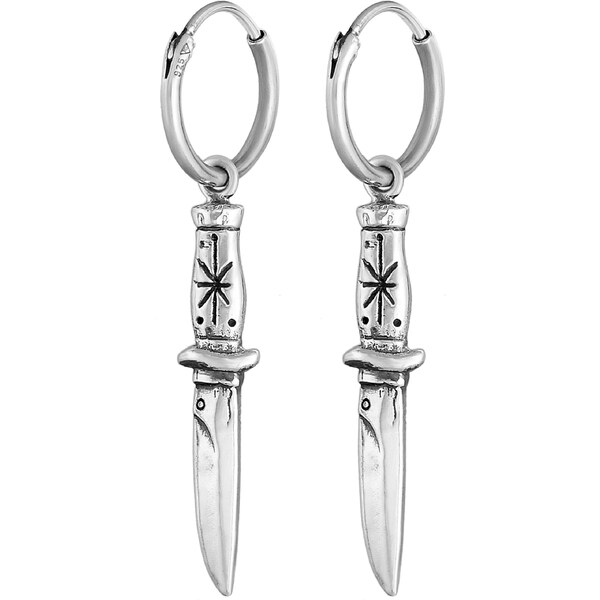 Haze&Glory Náušnice Knife strieborná 54240681