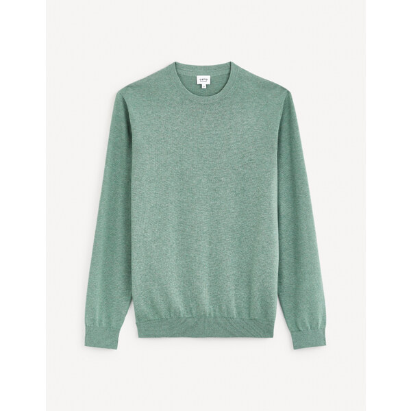 Zelený pánsky basic sveter Celio Decoton 50562604