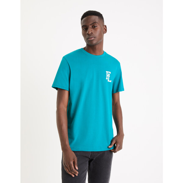 Modré pánske tričko Celio Gexflov 50597877