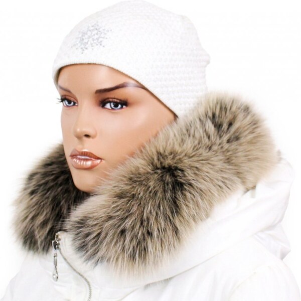 Sikora Kožušinový lem na kapucňu - golier líška snowtop čierno - 61716379