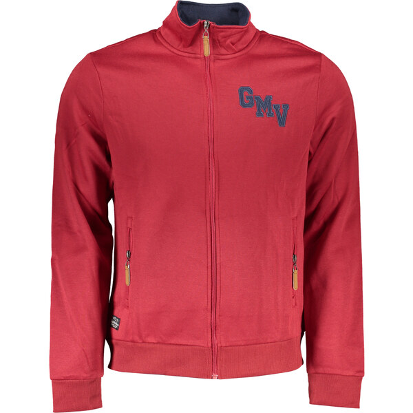 GIAN MARCO VENTURI Červená pánska mikina na zips 64709151