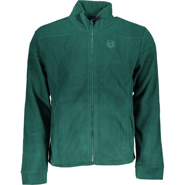 GIAN MARCO VENTURI Pánska zelená fleecová mikina na zips 64708097