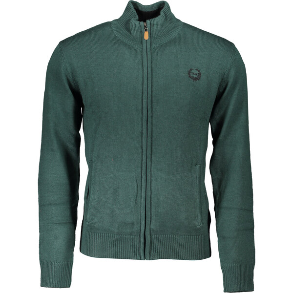 GIAN MARCO VENTURI Pánsky zelený sveter na zips 64707844