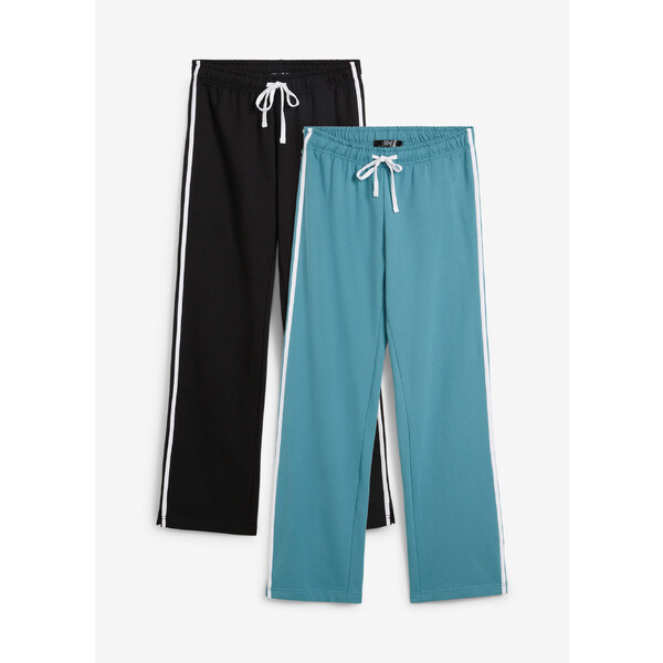 bonprix Mikinové nohavice z ťažkej bavlny (2 ks v balení), farba 44731708