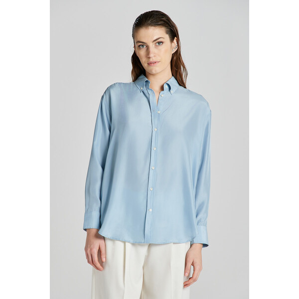 KOŠEĽA GANT RELAXED SILK SHIRT DOVE BLUE 48836809