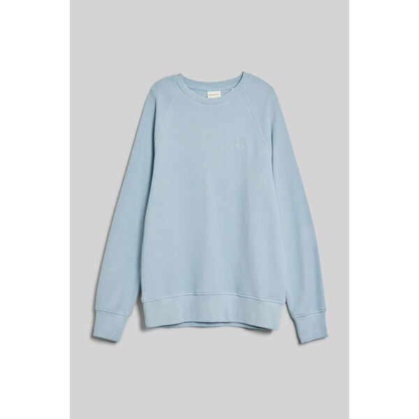 MIKINA GANT WAFFLE TEXTURE C-NECK DOVE BLUE 48836831
