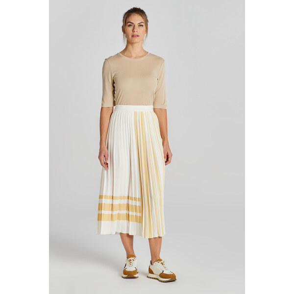 SUKŇA GANT REG STRIPED PLEATED SKIRT CREAM 48836912