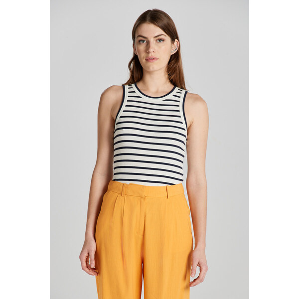 TRIČKO GANT STRIPED TANK TOP EGGSHELL 48836972
