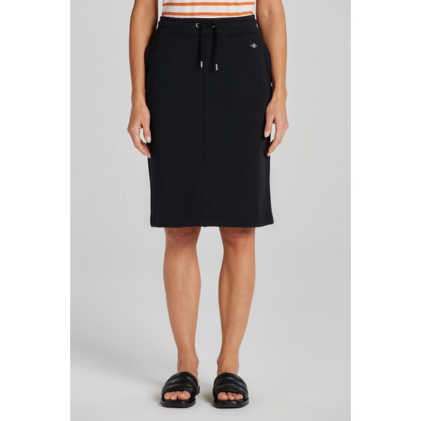 TEPLÁKOVÁ SUKŇA GANT REL MIDI SHIELD SKIRT BLACK 48836981