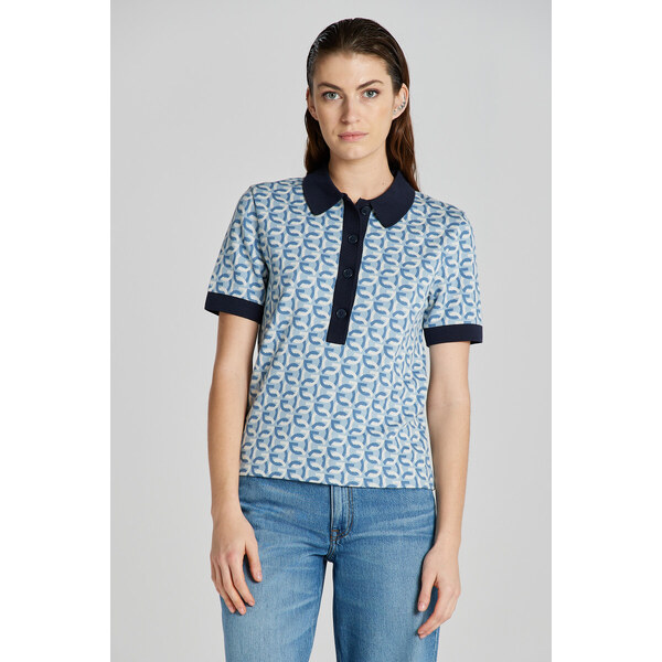 POLOKOŠEĽA GANT G-PATTERN JAQUARD SS POLO DOVE BLUE 48836986