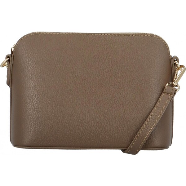 Delami Vera Pelle Dámska kožená crossbody kabelka taupe - Delami 48917816
