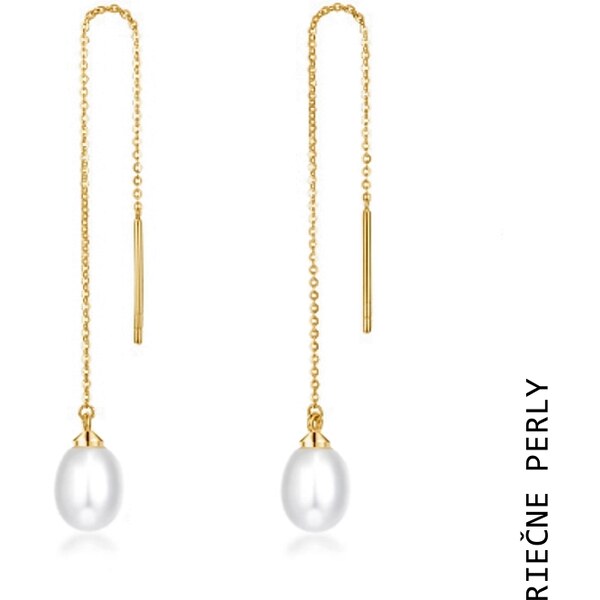 Taboo náušnice Atlantis, prírodné, riečne, biele perly tba100 48856558