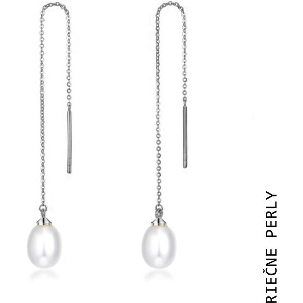 Taboo náušnice Atlantis, prírodné, riečne, biele perly tba101 48856559