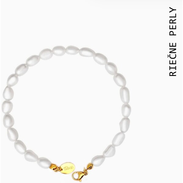 Taboo náramok Atlantis, prírodné, riečne, biele perly tba104 48856562