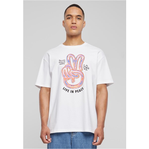Mister Tee Live in Peace Oversize Tee White 67139120